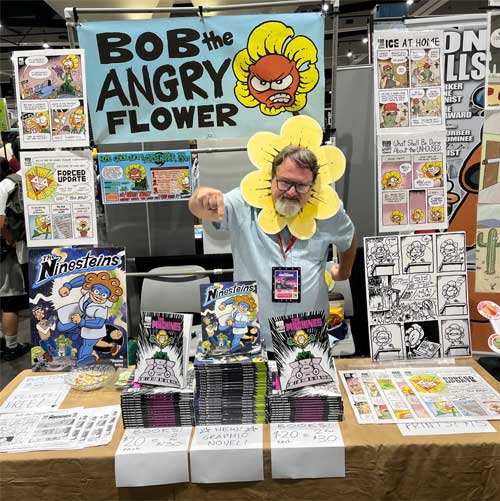 San Diego Comic-Con 2026 Bob the Angry Flower Small Press Table, cartoonist included separately
